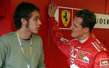 Valentino Rossi and Michael Schumacher
