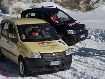 During the Wroom 2005 event, held again at the Madonna di Campiglio ski resort, Michael Schumacher, Rubens Barrichello and Luca Badoer took time out at the wheel of a trio of Fiat Panda 4x4s, made available to the Ferrari F1 stars