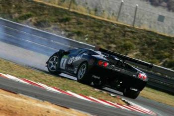 The fearsome jet-black, Lamborghini Australia-run, Diablo GTR has been the pace setter in the Australian Nations Cup for the last few years. Here Paul Stokell is seen on his way to claiming the 2004 driver's title