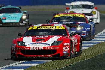 After three hours of very close, competitive racing at Silverstone under sunshine and blue skies, the Larbre Competition Ferrari 550 Maranello finished the three hour race in sixth place on the track, but in fourth in the points