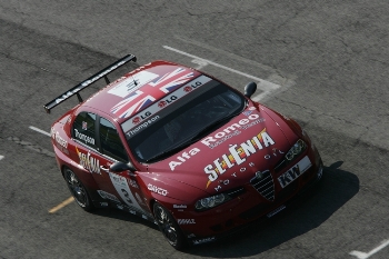 SEAT's Jason Plato has received at grid position penalty due to his collision with Alfa Romeo's James Thompson (above)