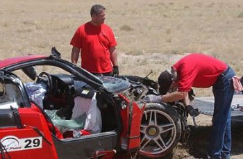 FERRARI ENZO CRASH