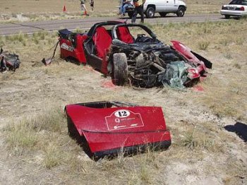 Ferrari on 03 08 2006 Ferrari Enzo Written Off During Utah Fast Pass Road Rally