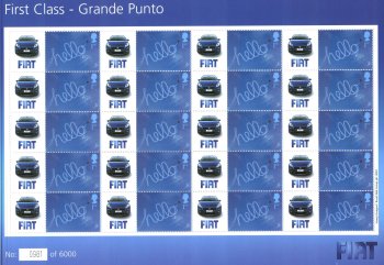FIAT GRANDE PUNTO POSTAGE STAMP