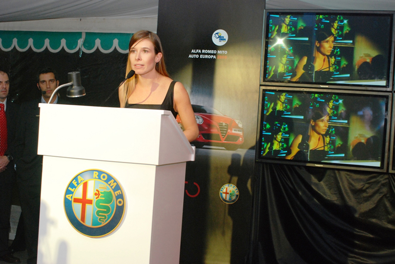 Carolina Belcastro, CEO of Centro Milano at the Alfa Romeo MiTo launch in Argentina