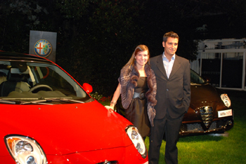 Carolina Belcastro, CEO of Centro Milano and Juan Manuel Daz, Designer of the Alfa MiTo