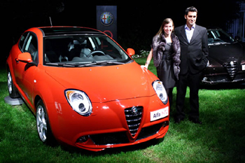 Carolina Belcastro, CEO of Centro Milano and Juan Manuel Díaz, Designer of the Alfa MiTo