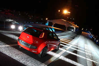 FIAT PUNTO EVO LAUNCH ON CAVOUR AIRCRAFT CARRIER