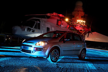 FIAT PUNTO EVO LAUNCH ON CAVOUR AIRCRAFT CARRIER