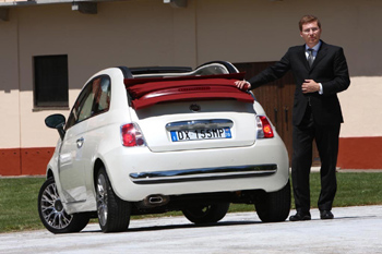 LORENZO SISTINO WITH THE NEW FIAT 500C