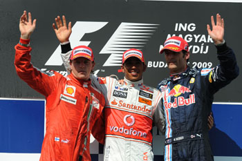 KIMI RAIKKONEN - 2009 HUNGARIAN GRAND PRIX, PODIUM