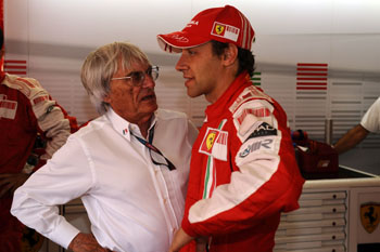 LUCA BADOER AND BERNIE ECCLESTONE, VALENCIA