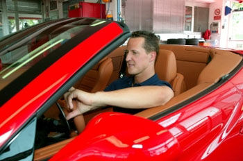 MICHAEL SCHUMACHER AND THE FERRARI CALIFORNIA