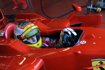 LUCA BADOER TESTING FOR SCUDERIA FERRARI