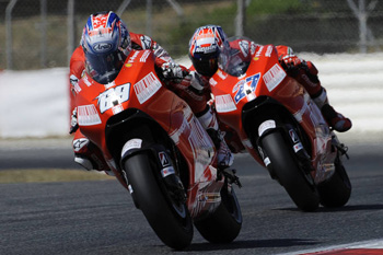 NICKY HAYDEN AND CASEY STONER - DUCATI DESMOSEDICI GP9 - 2009 MOTOGP CATALAN GRAND PRIX, BARCELONA