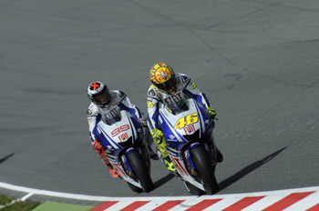 VALENTINO ROSSI AND JORGE LORENZO - FIAT YAMAHA TEAM - 2009 GERMAN GRAND PRIX