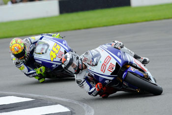 JORGE LORENZO VALENTINO ROSSI - FIAT YAMAHA TEAM - 2009 BRITISH MOTOGP GRAND PRIX, DONINGTON PARK