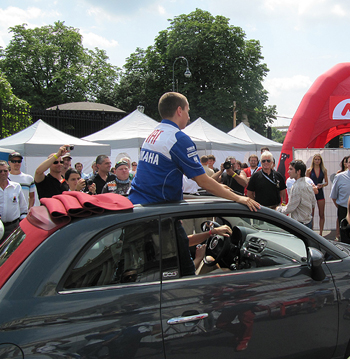 JORGE LORENZO, FIAT 500 C - BRNO