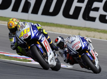 VALENTINO ROSSO AND JORGE LORENZO - FIAT YAMAHA TEAM