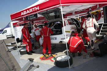 LUCA ROSSETTI - ABARTH GRANDE PUNTO S2000 - 39TH BARUM RALLY ZLIN, SERVICE PARK