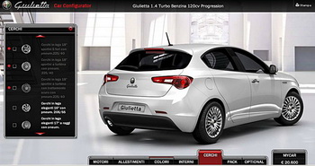 ALFA ROMEO GIULIETTA CAR CONFIGURATOR