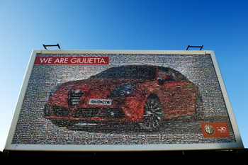 ALFA ROMEO GIULIETTA MOSAIC BILLBOARD, LONDON