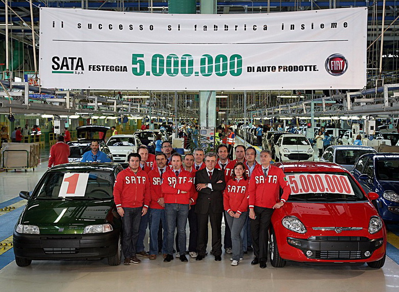 5,000,000TH CAR PRODUCED AT FIAT SATA PLANT MELFI