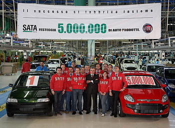 5,000,000TH CAR PRODUCED AT FIAT SATA PLANT MELFI