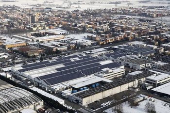 Automobili Lamborghini today inaugurates the new photovoltaic system installed at its premises in SantAgata Bolognese. The biggest integrated system in Emilia Romagnas industrial sector will enable, together with other interventions, a reduction in CO2 emissions of 30%, equal to more than 1.067 tons per year.