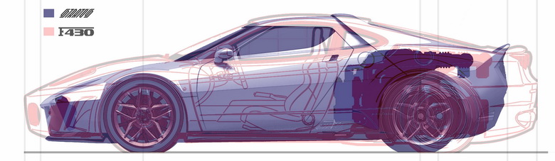 NEW LANCIA STRATOS 2010 VS FERRARI F430