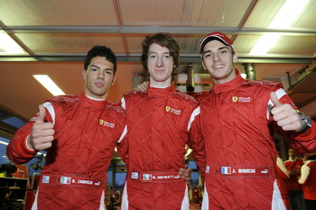 Jules Bianchi, Mirko Bortolotti and Daniel Zampieri
