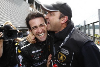 HANS REITER AND RICARDO ZONTA CELEBRATE VICTORY AT SPA