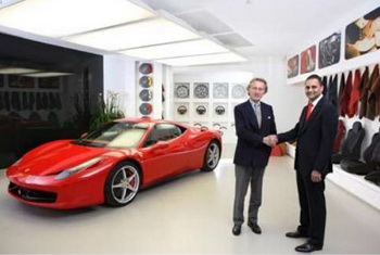 Ferrari Chairman Luca di Montezemolo and Sheyrans Group Chairman Ashish Chordia announce that the latter will become the official importer for India with the first dealer set to open in the spring.