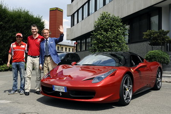 PAOLO NESPOLI, FELIPE MASSA, LUCA DI MONTEZEMOLO - FERRARI 458 ITALIA