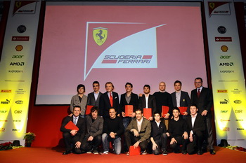 Scuderia Ferrari’s Christmas lunch saw all the men and women who work on the racing side for the Maranello company, gathered together in the Logistics building, along with the drivers. Alongside them were representatives from all the sponsors and suppliers, whose support is vital to the Scuderia. There were over a thousand people in total.