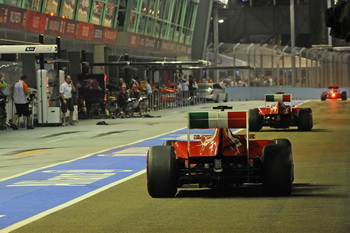 FERRARI 150 ITALIA - 2011 SINGAPORE GRAND PRIX, QUALIFYING