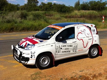 FIAT PANDA CAPE TOWN TO LONDON 2013