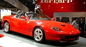 the Ferrari 550 Barchetta made its debut at the 2000 Paris Salon