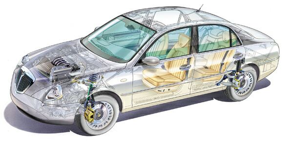 Lancia Thesis cutaway drawing