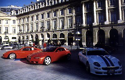 Maserati Trofeo GT, Italdesign Brera and Stola Abarth Monotipo on the Supercar Rally 2002