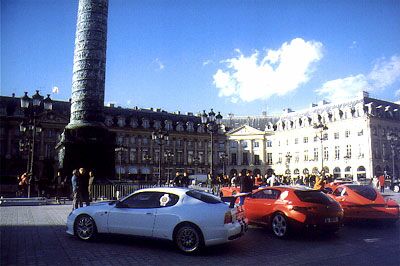 Maserati Trofeo GT, Italdesign Brera and Stola Abarth Monotipo on the Supercar Rally 2002