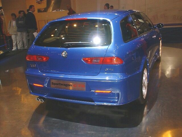 the blue Alfa Romeo 156 Sportwagon GTA attracted much attention from show goers in Birmingham