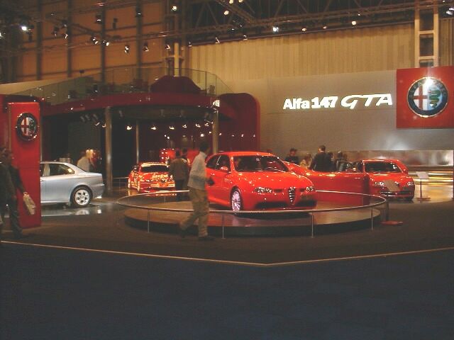 the Alfa Romeo stand at the Birmingham Motor Show