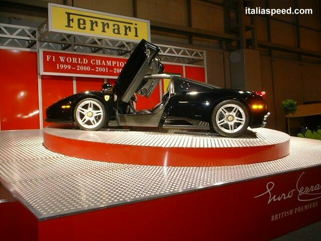 the new Ferrari Enzo makes its UK debut at the Birmingham International Motor Show