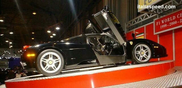 the new Ferrari Enzo makes its UK debut at the Birmingham International Motor Show