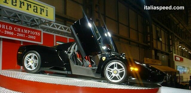 the new Ferrari Enzo makes its UK debut at the Birmingham International Motor Show