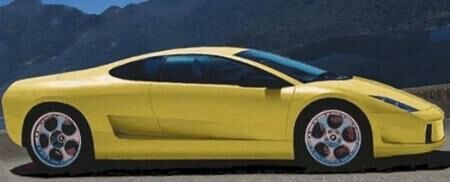 artist's impression of how the Lamborghini Gallardo will look