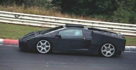 click here to enlarge this image of the Lamborghini Gallardo prototype undergoing trials