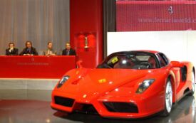 The Ferrari FX Prototype, to become known as the Enzo Ferrari was given its first European preview