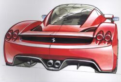 click here for more Ferrari released sketches of the new Enzo Ferrari